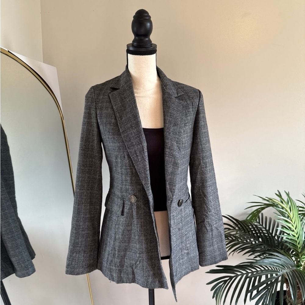 Chic Gray Women's Suit Jacket